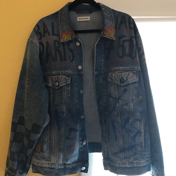 balenciaga denim jacket 2018